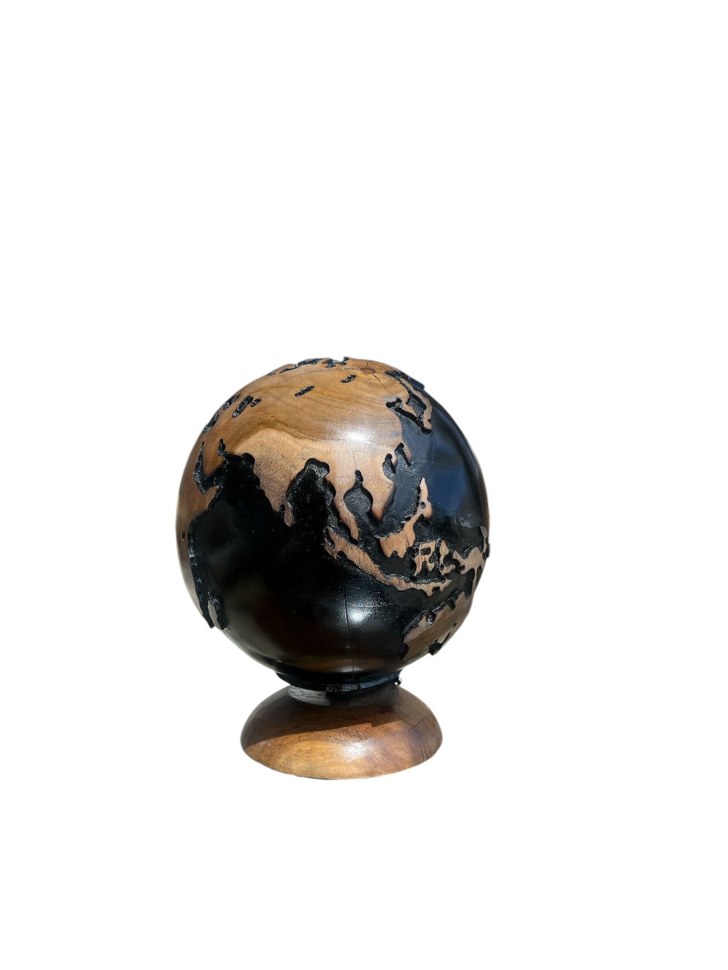 Study Carved Teak wood Globe