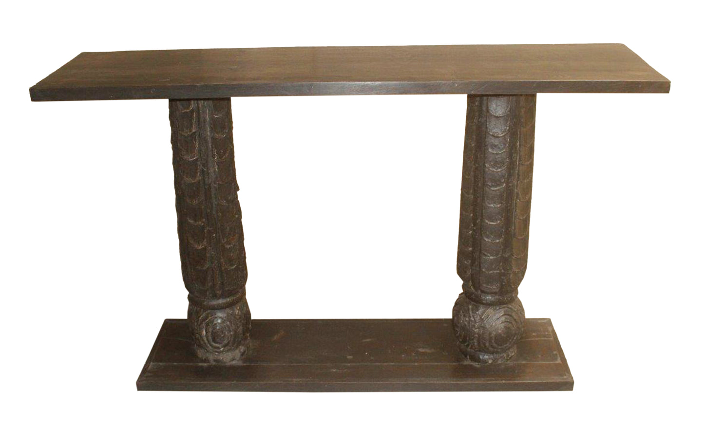 Indian Handcarved Teak wood Console Table Black