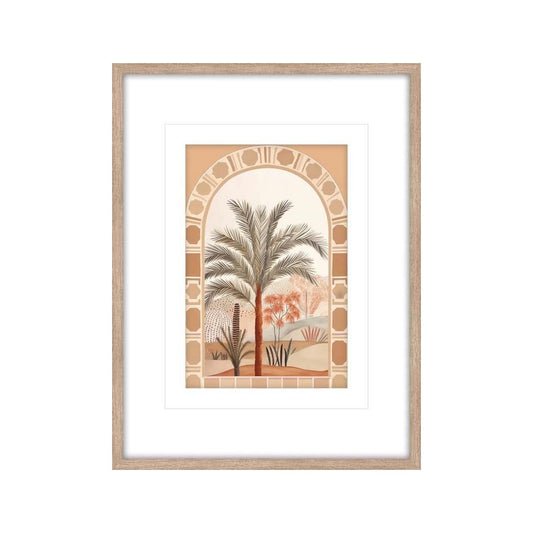 Desert Palm Tree A Print Glass Frame