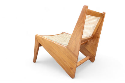 Kangaroo Teak Rattan Relaxing Lounge Chair