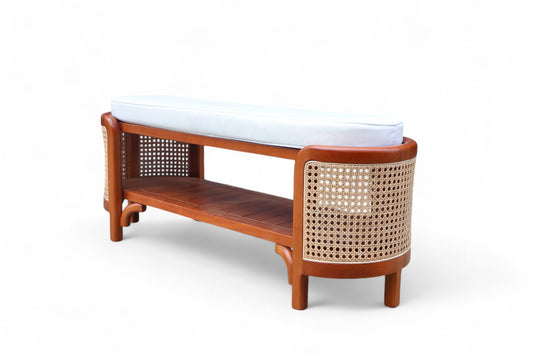 Venus Rattan Ottoman Natural