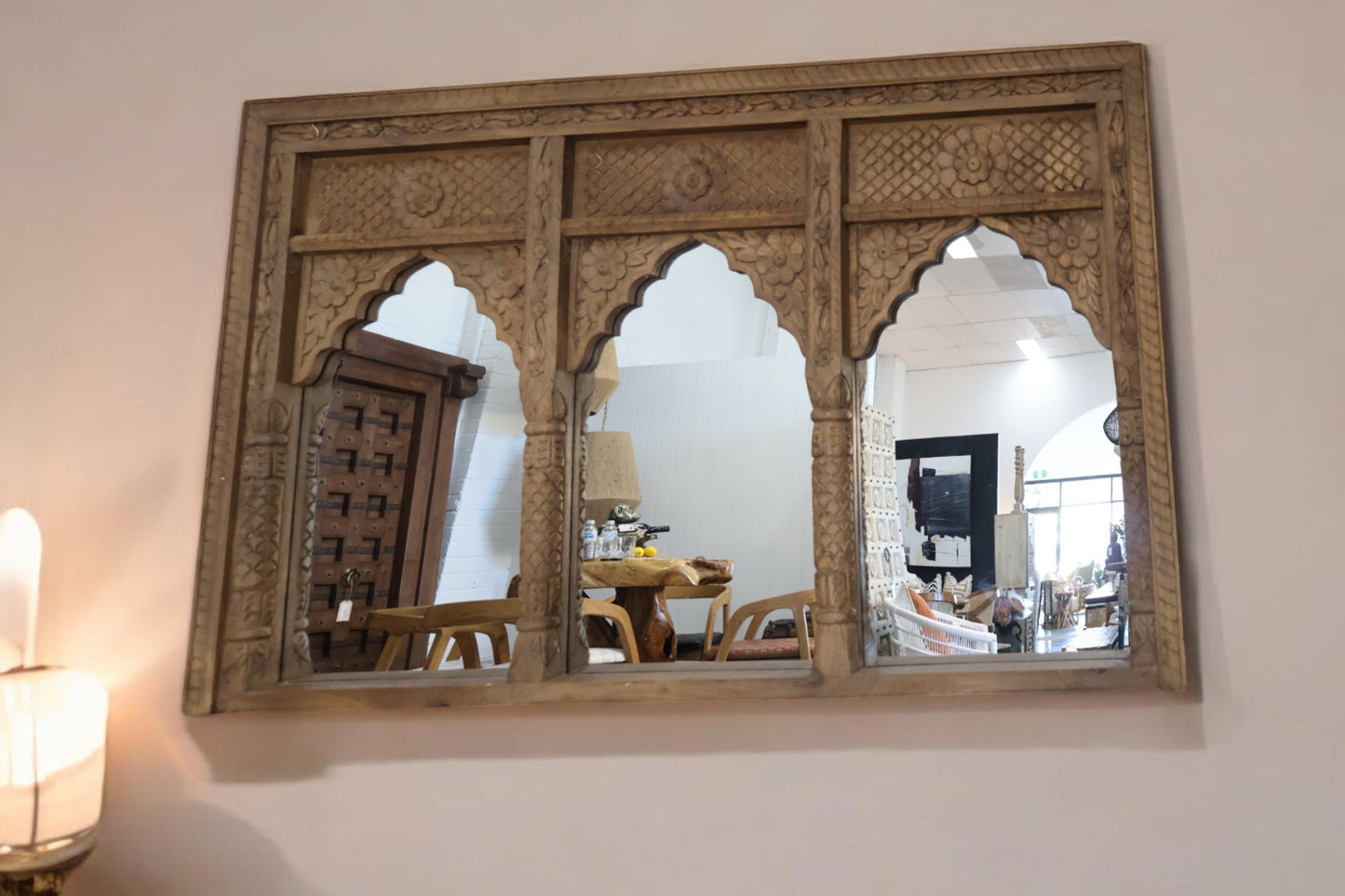 Vintage Inidan JharokhaTripple  Mirror