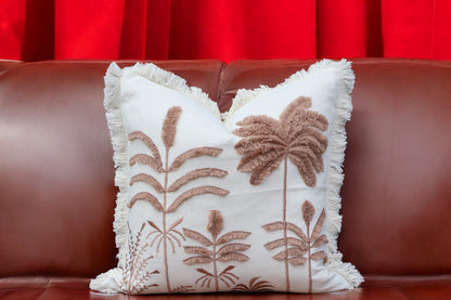 Tropical Embroidered Cushion 50x50cm