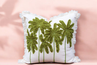 Euphoria Green Leaf Cushion 50x50cm