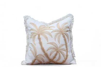 Flora Palm Tufted Cushion 50x50cm