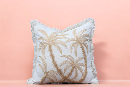 Flora Palm Tufted Cushion 50x50cm