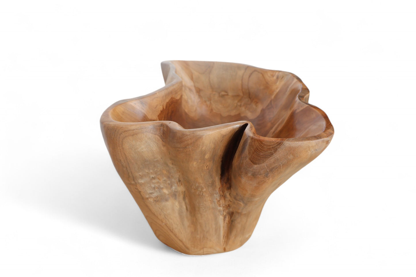 Teak Flower Bowl