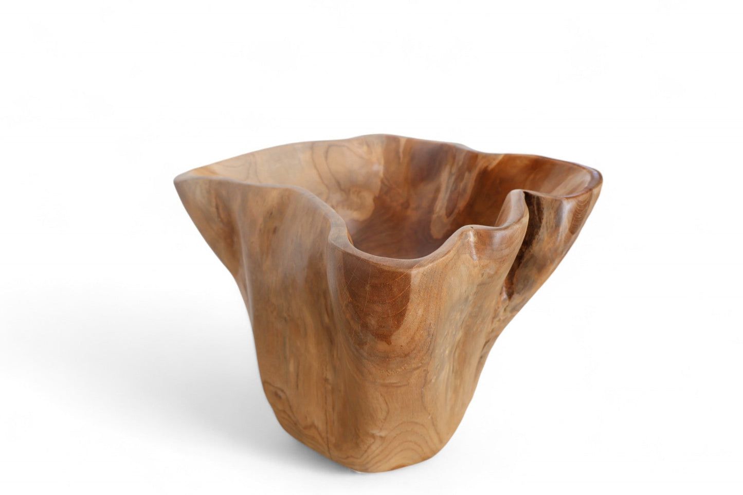 Teak Flower Bowl