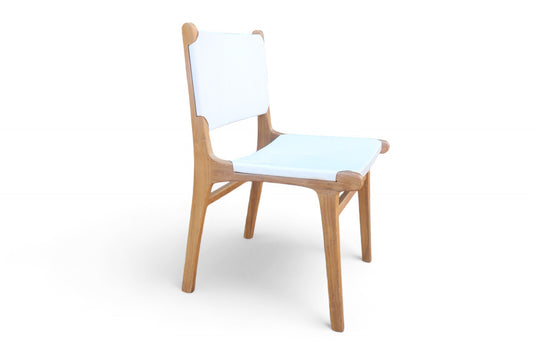 Dove Dining Chair Leather White