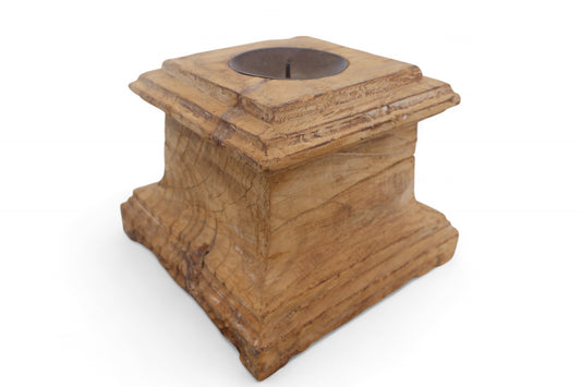 Teak Indian Charpai Leg base Candle holder