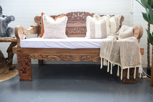 Recycled Wood Hand Carved Daybed