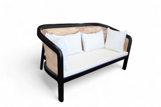 Bianca Natural Rattan Daybed Black