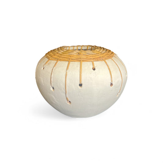 Vase Round Rattan