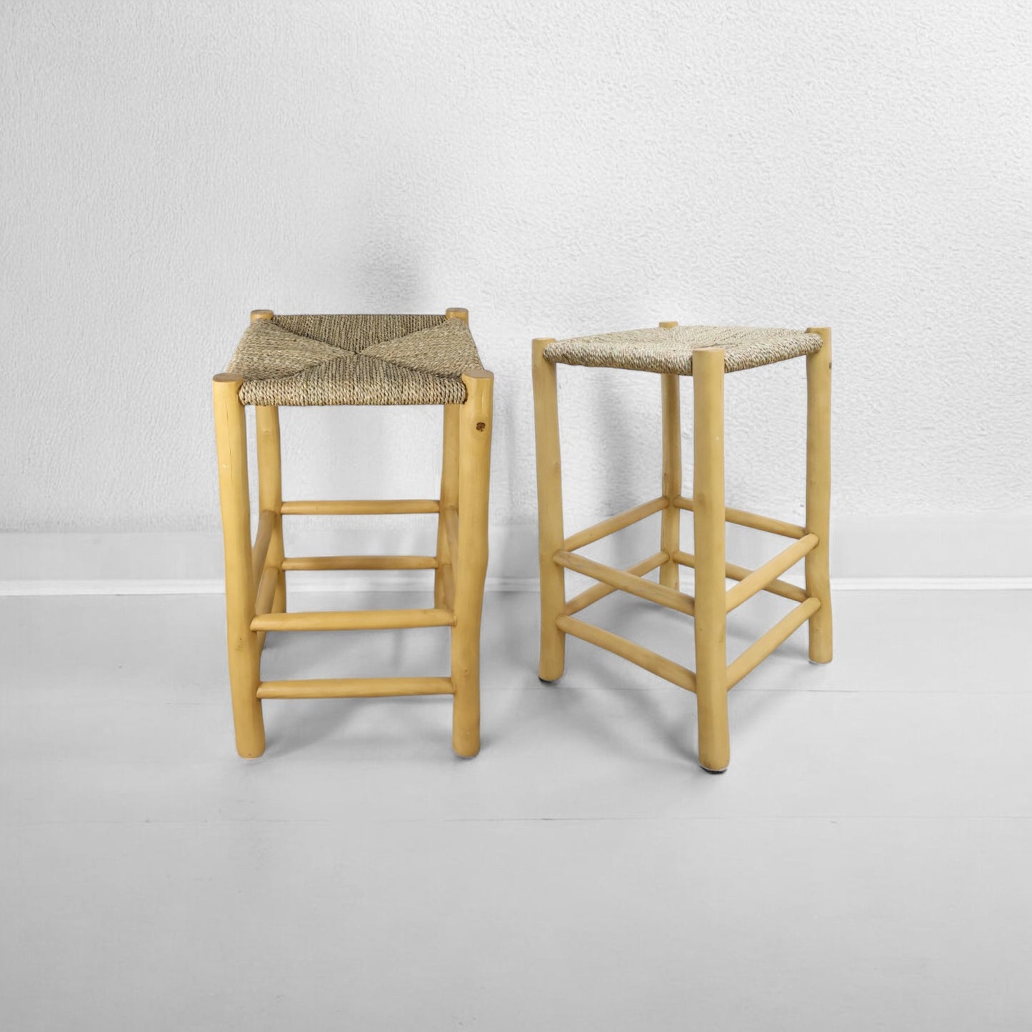 Seagrass Teak Bar Stool | Bundle X 2