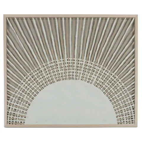 Sundown Paper Wall Art 100x80cm White & Natural